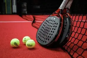 padel ball and racquet